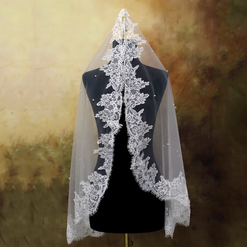 With comb wedding veil pearl - wedding,