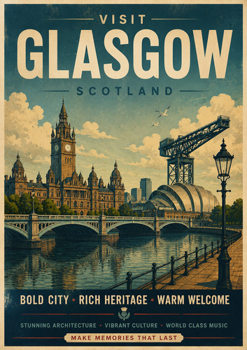 Glasgow scotland retro - retro, travel
