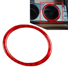 Water Cup Holder Ring Cover Trim For BMW 3 Series E36 1994-1996 Carbon Fiber Red