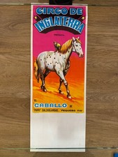 Spanish 'Circo de Inglaterra' 1976 vintage circus poster - horse/monkey