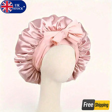 Satin Silk Hair Bonnet Sleep Hat - Long Hair Care Night Turban Head Wrap Hat Cap