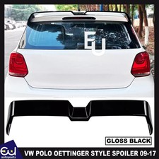 REAR ROOF SPOILER WING FOR VW POLO MK5 6R 6C GTI R OETTINGER STYLE 09-17 BLACK