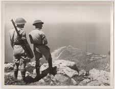 WW2 Original Press Photo British DCLI On The Cliffs Of Cap Bon Tunisia 1943 #K3