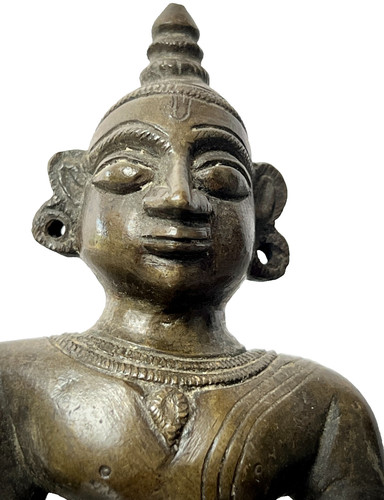 Antique bronze vishnu hindu - bronze,