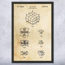 Puzzle Cube Patent Wall Art