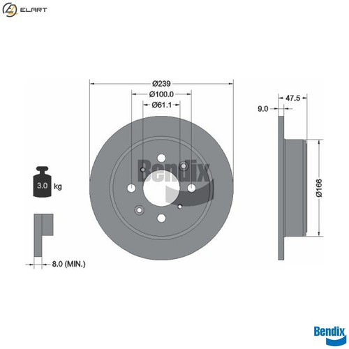 Brake disc bds1649 for - disc,