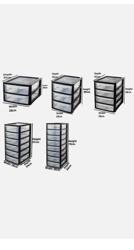 Plastic storage drawers - plastic,