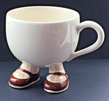 CARLTON WARE LUSTRE Walking Ware TEA CUP - BROWN SHOES & HERRINGBONE SOCKS