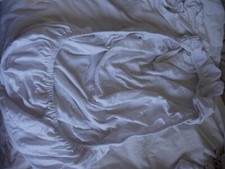 White Cot Mattress Fitted Sheet 60 x 120 cm Travel Cot Cover