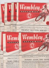 Wembley Speedway 7 different programmes 1953 1954 1955