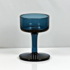 Rare Wedgwood Glass Sheringham candlestick, no disk, blue