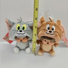 2pc Monchhichi X Tom and Jerry Plush Keychain Bag Charm Keychain Decor XmasGift