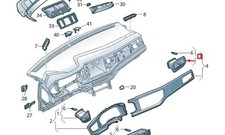 VOLKSWAGEN POLO AW Front Dash Right Air Vent LHD 2G1819704DRHV NEW