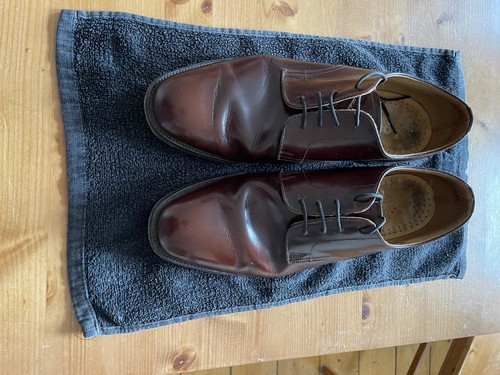 Loake dark brown shoes boxed - loake,