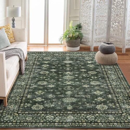 6x9ft vintage washable area - 6x9ft,