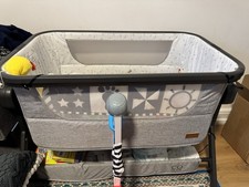 Baby Elegance Co Glide Electric Bedside Crib Grey New Condition