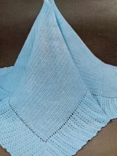 BB051 CROCHET PATTERN BABY BLANKET IN 3 PLY YARN (APPROX 44 x 44 ins)