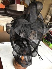 FASCINATOR Black Flower~  HANDMADE~ Unique ~ Statement