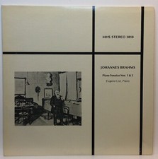Eugene List : Johannes Brahms Piano Sonatas Nos. 1 & 2 Vinyl, LP, Album, Stereo