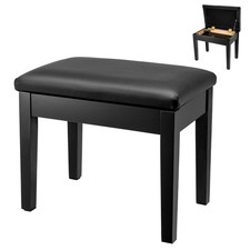 Piano Benches Piano Bench Piano Stool with Storage Arge Size Black Dressing