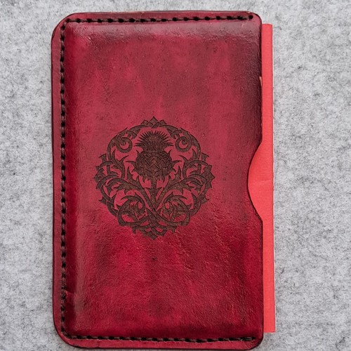 Red leather cover - a6,