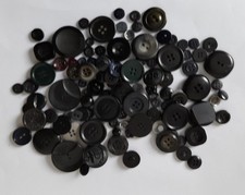 Bulk Bag of Used Black Buttons
