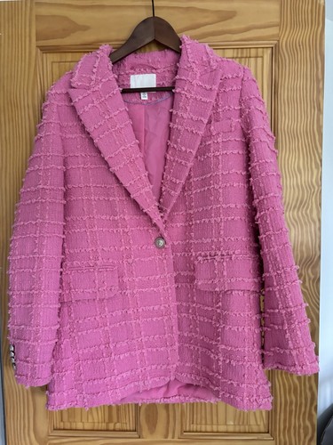 Pink tweed style - style, blazer