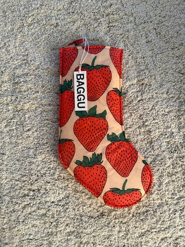 New baggu pink strawberry - new,