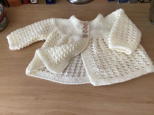 Hand knitted baby matinee - baby,
