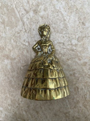 Brass lady table bell no - table,