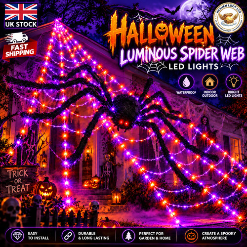 Halloween luminous spider - luminous,