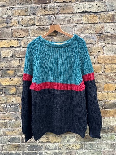 Vintage mens aran jumper - mens, xl