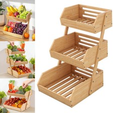 2/3-Tier Bamboo Kitchen Fruit