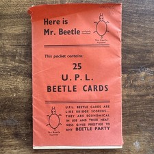1930's Here is Mr Beetle Beetle Drive Game, 21 Cards of 25 in Original Packaging