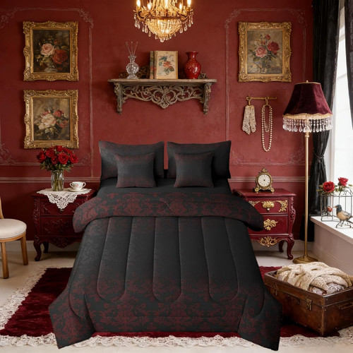 Gothic vintage black red - black,
