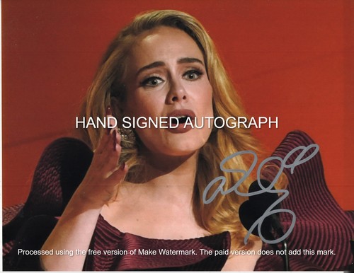 Adele autographed x - autographed, 11