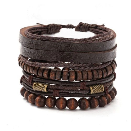 4pcs vintage wooden bead - 4pcs,