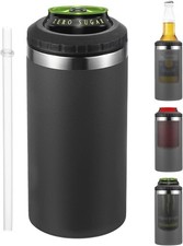 PATIKIL Slim Can, Bottle Cooler, 16oz Skinny Can Insulated Beer Drink Sleeve