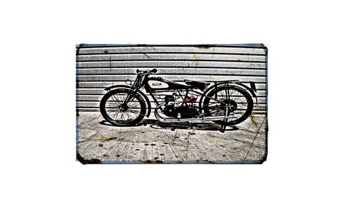Baker motorbike sign metal - motorbike,