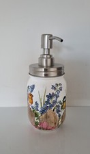 Handmade Birds Flowers Mason Jar Soap Dispenser/bathroom/kitchen/hand decorated