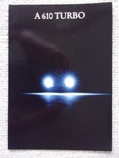 RENAULT A610 TURBO orig 1992 UK Mkt Sales Brochure - Alpine