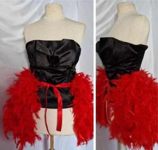 Thick Feather Tail Fan tail back Bustle costume showgirl burlesque made in UK