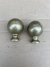 Pair  Antique solid Brass Bedstead  Knobs (5A137