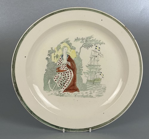 Creamware c1800 plate hope - creamware,