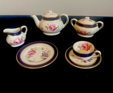 DISCONTINUED COALPORT TITANIA PATTERN MINI / MINIATURE 8 PC TEA Set Rare