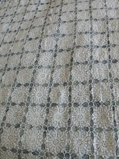 Crocheted Lace Tablecloth White 82 x 60 Inches