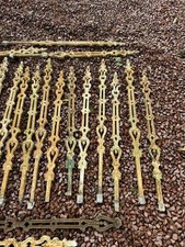 28 Reclaimed Antique Cast Iron Stair Balustrade/Spindles