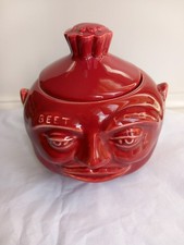 Vintage Ceramic Beetroot  Face