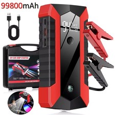 99800mAh Car Jump Starter Auto Battery Booster LED Power Bank Pack USB Charger