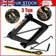 3 Ton Scissor Car jack Auto Jack Kit 3000kg w/ Hand Crank Wrench Garage Tools UK